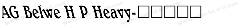 AG Belwe H P Heavy字体转换